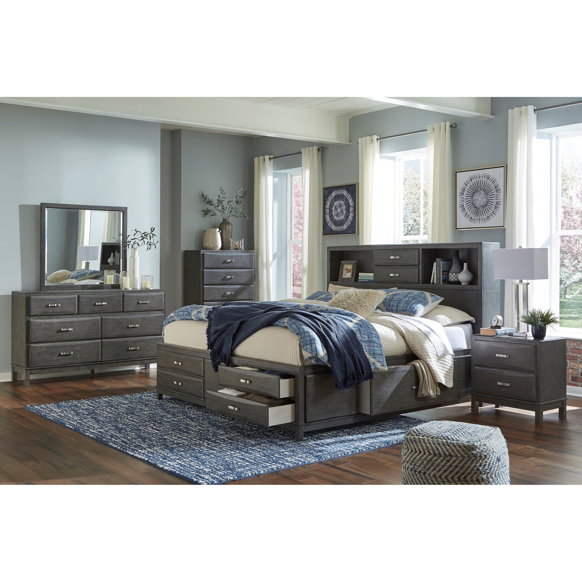 Ashley Signature Design Caitbrook B476B2 Queen Storage Bed with 8